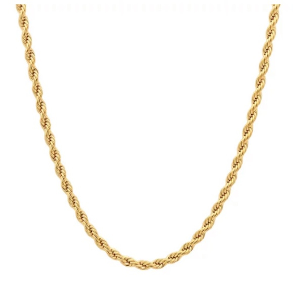 Gold Stainless Steel Unisex Rope Necklace